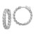 Sterling Shimmer Sterling Silver Rhodium-plated 28 Stone 2.5mm CZ In and Out Round Hinged Hoop Earrings