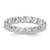 Sterling Shimmer Sterling Silver Rhodium-plated 3.5mm CZ 19 Stone Eternity Band