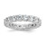 Sterling Shimmer Sterling Silver Rhodium-plated 3.75mm CZ 18 Stone Eternity Band