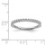Sterling Shimmer Sterling Silver Rhodium-plated 32 Stone CZ Band