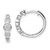 Sterling Shimmer Sterling Silver Rhodium-plated 34 Stone CZ Pav‚ Fancy Hinged Hoop Earrings
