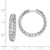 Sterling Shimmer Sterling Silver Rhodium-plated 36 Stone 3.5mm CZ In and Out Round Hinged Hoop Earrings - QE-781E79E3-8420