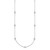 Sterling Shimmer Sterling Silver Rhodium-plated 3mm CZ 15 Stone 15 Station 22 inch Necklace