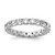Sterling Shimmer Sterling Silver Rhodium-plated 3mm CZ 21 Stone Eternity Band