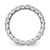 Sterling Shimmer Sterling Silver Rhodium-plated 3mm CZ 22 Stone Eternity Band