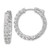 Sterling Shimmer Sterling Silver Rhodium-plated 3mm CZ 32 Stone In and Out Hinged Hoop Earrings