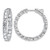 Sterling Shimmer Sterling Silver Rhodium-plated 4.00mm CZ 34 Stone In and Out Hinged Hoop Earrings