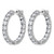 Sterling Shimmer Sterling Silver Rhodium-plated 4.00mm CZ 34 Stone In and Out Hinged Hoop Earrings