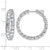 Sterling Shimmer Sterling Silver Rhodium-plated 4.00mm CZ 34 Stone In and Out Hinged Hoop Earrings
