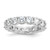 Sterling Shimmer Sterling Silver Rhodium-plated 4.25mm CZ 16 Stone Eternity Band - QS-2B3C5F48-4685