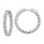 Sterling Shimmer Sterling Silver Rhodium-plated 40 Stone 3.0mm CZ In and Out Round Hinged Hoop Earrings