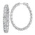 Sterling Shimmer Sterling Silver Rhodium-plated 5.25mm CZ 38 Stone Oval In and Out Hinged Hoop Earrings