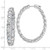 Sterling Shimmer Sterling Silver Rhodium-plated 5.25mm CZ 38 Stone Oval In and Out Hinged Hoop Earrings