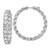 Sterling Shimmer Sterling Silver Rhodium-plated 5.2mm CZ 36 Stone In and Out Hinged Hoop Earrings