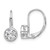 Sterling Shimmer Sterling Silver Rhodium-plated 5.5mm CZ Leverback Earrings