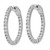 Sterling Shimmer Sterling Silver Rhodium-plated 50 Stone 1.9mm CZ In and Out Round Hinged Hoop Earrings