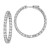 Sterling Shimmer Sterling Silver Rhodium-plated 52 Stone 3.5mm CZ In and Out Round Hinged Hoop Earrings - QE-07CB4E8C-9165
