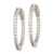 Sterling Shimmer Sterling Silver Rhodium-plated 56 Stone 1.7mm CZ In and Out Round Hinged Hoop Earrings
