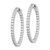 Sterling Shimmer Sterling Silver Rhodium-plated 70 Stone 2mm CZ In and Out Round Hinged Hoop Earrings