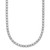 Sterling Shimmer Sterling Silver Rhodium-plated Bezel Set 2.3mm CZ 115 Stone 17 inch Necklace