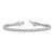 Sterling Shimmer Sterling Silver Rhodium-plated Bezel Set 2.3mm CZ 48 Stone 7 inch Bracelet