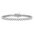 Sterling Shimmer Sterling Silver Rhodium-plated Bezel Set 2.5mm CZ 45 Stone 7 inch Bracelet