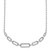 Sterling Shimmer Sterling Silver Rhodium-plated CZ 102 Stone Paper Clip Link 16 in with 2 inch Extension Necklace
