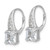 Sterling Shimmer Sterling Silver Rhodium-plated CZ 12 Stone Leverback Earrings