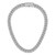 Sterling Shimmer Sterling Silver Rhodium-plated CZ 1300 Stone Curb Link 18 inch Necklace