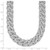 Sterling Shimmer Sterling Silver Rhodium-plated CZ 1564 Stone Curb Link 22 inch Necklace