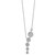 Sterling Shimmer Sterling Silver Rhodium-plated CZ 178 Stone 16 inch with 2 inch extender Circle Drop Necklace