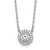 Sterling Shimmer Sterling Silver Rhodium-plated CZ 19 Stone 16 inch with 2 inch extender Round Necklace