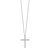 Sterling Shimmer Sterling Silver Rhodium-plated CZ 21 Stone Cross 16 inch with 2 inch Extension Necklace