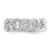 Sterling Shimmer Sterling Silver Rhodium-plated CZ 30 Stone Size 6 Link Circles Ring
