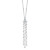Sterling Shimmer Sterling Silver Rhodium-plated CZ 38 Stone 10 Station with 3 Dangles 16 inch with 2 inch Extension Necklace