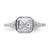 Sterling Shimmer Sterling Silver Rhodium-plated CZ 41 Stone Open Back Ring - QS-BAE55639-3154