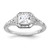 Sterling Shimmer Sterling Silver Rhodium-plated CZ 41 Stone Open Back Ring - QS-F75C3DDA-3820