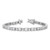Sterling Shimmer Sterling Silver Rhodium-plated CZ 59 Stone 7.25 inch Bracelet