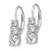 Sterling Shimmer Sterling Silver Rhodium-plated CZ 6 Stone Leverback Earrings