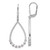 Sterling Shimmer Sterling Silver Rhodium-plated CZ 96 Stone Teardrop Dangle Leverback Earrings