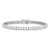 Sterling Shimmer Sterling Silver Rhodium-plated Square 3mm x 3mm CZ 61 Stone 8 inch Bracelet