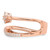 Sterling Shimmer Sterling Silver Rose-tone Flash Rose Gold-plated 27 Stone CZ Ring - QR-F15838DB-4140