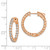 Sterling Shimmer Sterling Silver Rose-tone Rose Gold-plated 40 Stone 2.25mm CZ In and Out Round Hinged Hoop Earrings