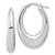 Sterling Silve Rhodium-plated Polished Hollow Oval Hoop Earrings