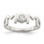 Sterling Silver & CZ Polished Mom Ring - QR-EE77A6A1-7985