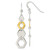 Sterling Silver & Gold-tone Polished Hexagon Dangle Earrings