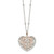 Sterling Silver & Rose-tone Polished Moveable Heart Necklace