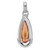 Sterling Silver & Vermeil Rhodium-plated Champagne CZ Pendant