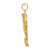 14K 2-D Polished / Textured Nefertiti Profile Charm