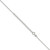 Sterling Silver 1.10mm Forzantine Cable Chain w/2in ext.
